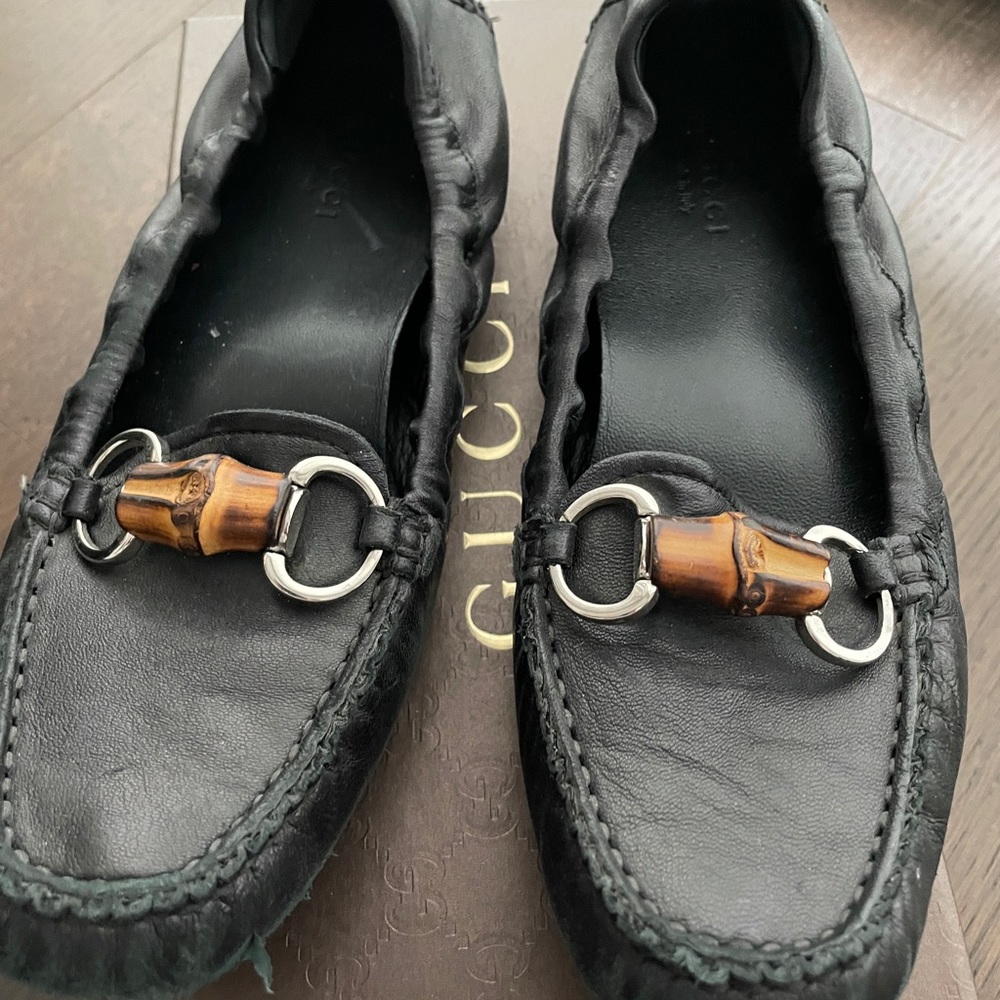 Authentic Gucci Horsebit Loafers Black US6.5